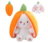 Plushies Rabbit Plush Toy, Easter Bunny Pillow With Zipper, Cute Plush Bunny for Girls Boys Children's Day and Birthday Easter Gifts for Kids