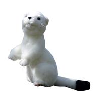PLUSHIVE White Mink Plush Animal 8.66 Inches Cute Plush Toy Simulation Mink Animal Doll Cloth Doll Home Decoration Christmas