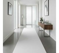 Plushtale, Soft Fluffy Plain Hallway Runner Rug, Snow White, 60x200cm