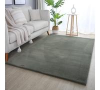 Plushtale, Soft Fluffy Plain Living Room Area Rug, Green, 120x160cm
