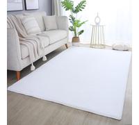 Plushtale, Soft Fluffy Plain Living Room Area Rug, Snow White, 120x160cm