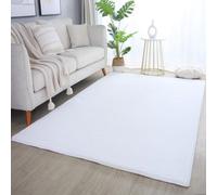 Plushtale Washable Low Pile Super Soft Living Room Area Rug Snow White 200 X 280 Cm (Rectangular)