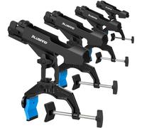 PLUSINNO 4 Pack Boat Fishing Rod Holder Double V Design Fit Round Square Tubes Innovative Clamp Fishing Gifts for Men