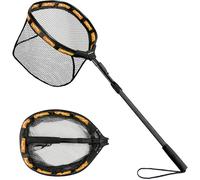 PLUSINNO Fishing Net Fish Floating Landing Net with Handle, Orange 1.5M