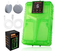 PLUSINNO Rechargeable Aerator for Bait Bucket with 3000mAh Battery, Bait Aerator with XXL Air Stones for Denser Bubbles, 6-Speed Live Bait Aerator for Outdoor Fishing, Ultra Quiet Below 30dB