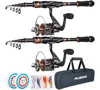 PLUSINNO Warrior Toray Bronze 24 Ton Carbon Matrix Telescopic Fishing Rod and Reel Combo - Armored Bearings 12+1 - Steel BB Swivel Reel