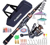 PLUSINNO Warrior Toray Bronze 24 Ton Carbon Matrix Telescopic Fishing Rod and Reel Combo - Armored Bearings 12+1 - Steel BB Swivel Reel