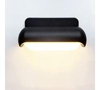 PLUSLED Modern Wall Sconce Outdoor Porch Light Waterproof Patio Lamp LED Wall Light Fixture Aluminum 13W 3000K Black 10.63" x 2.87" x 5.12" Indoor & Outdoor Use Garden Yard