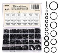 Plusmart O Ring Kit, 950 Pcs Rubber O-Ring Assortment Kit, 20 Sizes Washer Gasket Set for Pressure Washer, Plumbing Sealing Repair, Air or Gas Connections, Resist Oil and Heat