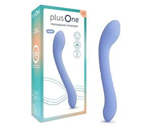 plusOne Double Ended Vibrating Massager with Warming Function, Relieves Muscle Tension and Eases Discomfort, Waterproof with 10 Vibration Modes Massager