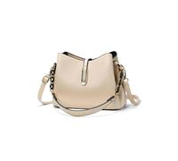 Pluspup Elegant Chain Strap Crossbody Shoulder Bag for Women - Beige