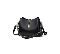 Pluspup Elegant Chain Strap Crossbody Shoulder Bag for Women - Black