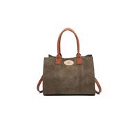 Pluspup Women's 2in1Turn Lock Fuax Suede Tote Bag with Pouch in Olive Pluspup Olive