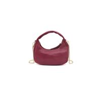 Pluspup Women's Small Half Moon Genuine Italian Leather Crossbody Clutch Bag in Burgundy Pluspup Burgundy One Size