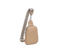 Pluspup Women's Stylish Strap Double Zipper Compartments Sling Crossbody Bag in Camel Pluspup Camel One Size