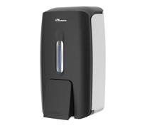 PLUSSEN Soap Dispenser Wall Mount, Adhesive No Drill Commercial Liquid Gel Hand Soap Dispenser 800ml Hand Sanitizer Dispenser for Bathroom, Black