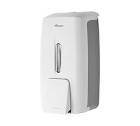 PLUSSEN Soap Dispenser Wall Mount, Adhesive No Drill Commercial Liquid Gel Hand Soap Dispenser 800ml Hand Sanitizer Dispenser for Bathroom, PN9088-White
