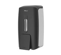PLUSSEN Soap Dispenser Wall Mount, Adhesive No Drill Commercial Liquid Gel Hand Soap Dispenser 800ml Hand Sanitizer Dispenser for Bathroom, Black