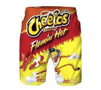 Plustrong Men's Swim Trunks 3D Hawaiian Print Elastic Waist Board Shorts Beach Swimwear, Orange, L