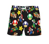 Plustrong Men's Swim Trunks 3D Hawaiian Print Elastic Waist Board Shorts Beach Swimwear - - Large