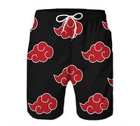 Plustrong Men's Swim Trunks 3D Hawaiian Print Elastic Waist Board Shorts Beach Swimwear, Naruto 036, Medium