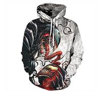 Plustrong Unisex 3D Casual Pullover Hoodie Hooded Sweatshirts, Venom 472, Medium