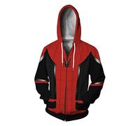 Plustrong Unisex 3D Print Zip Up Hoodie Pullover Hooded Sweashirt Jacket with Pockets - - Medium