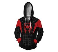 Plustrong Unisex 3D Print Zip Up Hoodie Pullover Hooded Sweashirt Jacket with Pockets - - XL