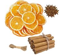 Plusupon 55Pcs Christmas Wreath Making Supplies,Cinnamon Stick,Dried Orange Slices,Star Anise,Jute Twine String, Christmas Wreath Tree Craft Decoration