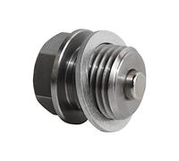 PLUSUTV M16 X 1.25 MM Engine Magnetic Oil Drain Plug Stainless Steel with Neodymium Magnet Aluminum Crush Washer