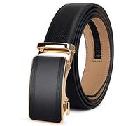 PlusZis 28"-60 "Men's Leather Ratchet Dress Belt Big And Tall With Automatic Buckle