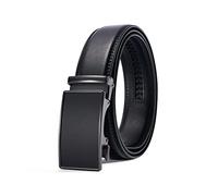 PlusZis 28"-60 "Men's Leather Ratchet Dress Belt Big And Tall With Automatic Buckle