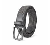 PlusZis Men's Elastic Braided Belt, Stretch Woven Casual Belt 1 3/8" With Gif Box
