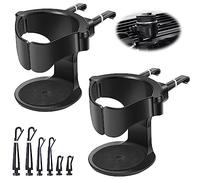 PLUTEO 2pcs Car Cup Holder, Cup Holder for Cars, Adjustable Folding Car Cup Drink Holder Expander For Cars Trucks RVs Vans- 85mm, Black