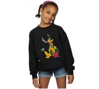 Pluto Christmas Reindeer Sweatshirt Disney Black 9 Years