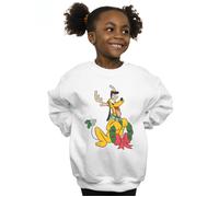 Pluto Christmas Reindeer Sweatshirt Disney White 9 Years