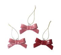 Pluto Design Bow decoration hangers 3 pieces Red-pink