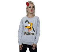 Pluto Face Sweatshirt Disney Grey L