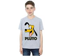 Pluto Face T-Shirt Disney Grey 9 Years