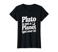 Pluto is Not A Planet Get Over It Value Graphic T-Shirt, Women, Black, M