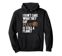Pluto Is Still a Planet Retro Space Science Statement Pullover Hoodie