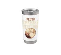 Pluto Justice for Pluto Never Forget Pluto Astronomy Gift Stainless Steel Insulated Tumbler