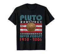 Pluto Never Forget 1930-2006 Red White and Blue 4th of July T-Shirt