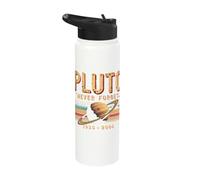 Pluto Never Forget 1930-2006 Space Retro Stainless Steel Insulated Water Bottle