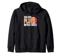 Pluto Never Forget 1930 to 2006 Astronomer Nerd Humor Zip Hoodie
