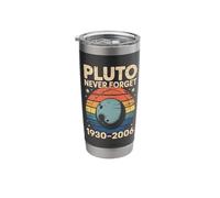 Pluto Never Forget Funny Astronomy Sci-Fi Meme Stainless Steel Insulated Tumbler