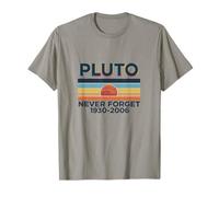 Pluto Never Forget Funny Science Teacher Astronomy Vintage T-Shirt