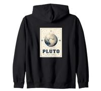 Pluto Never Forget Planetary Science Space Zip Hoodie