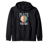 Pluto Never Forget Solar System Astronaut Universe Funny Zip Hoodie