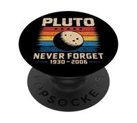 Pluto Never Forget - Space Nostalgia Astronomy Humor PopSockets Adhesive PopGrip